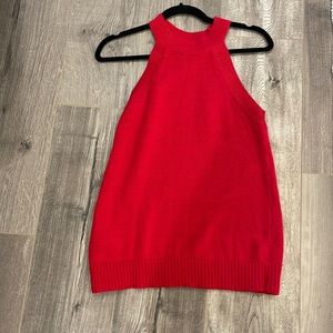 Red sleeveless top from LOFT